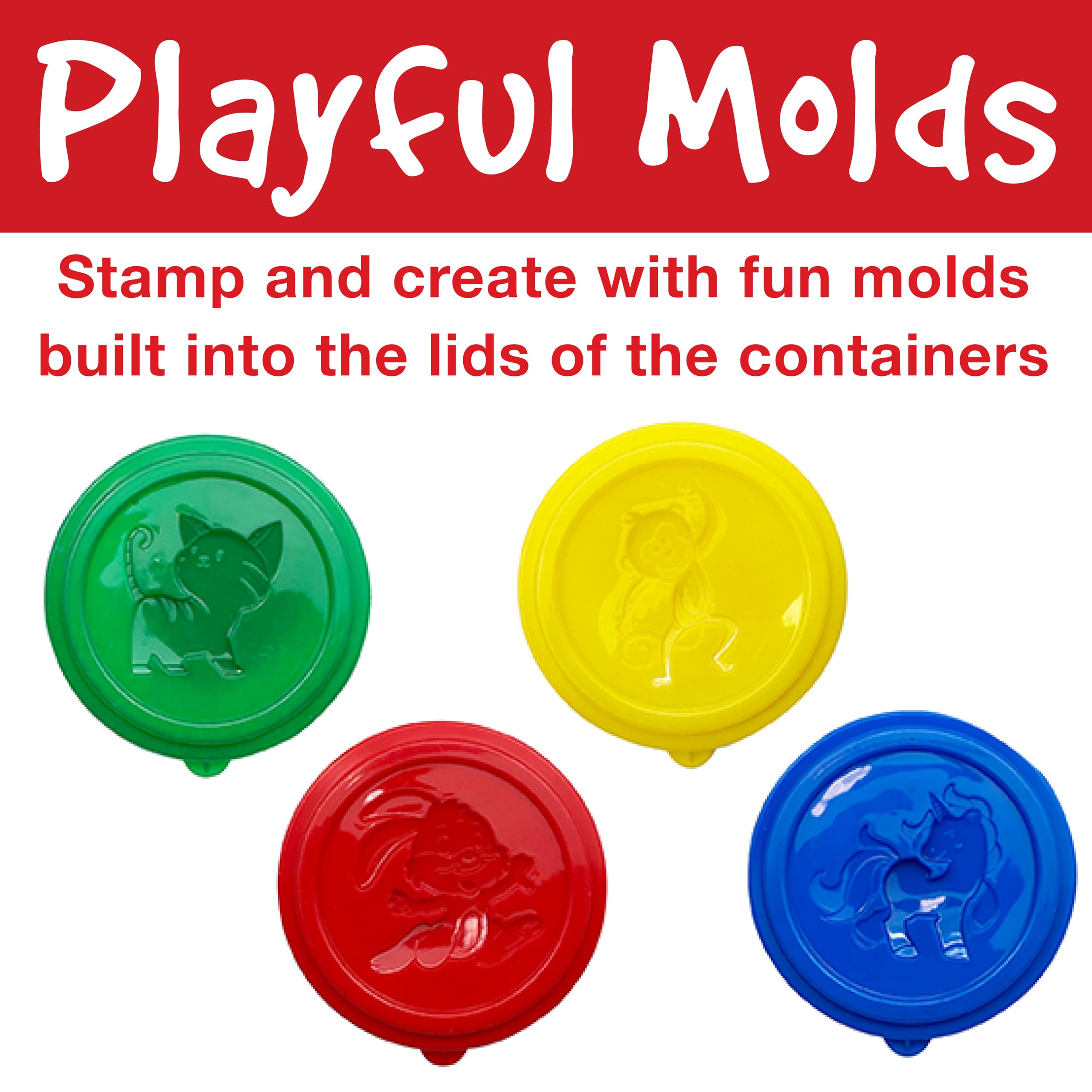 Faber-Castell Little Creatives Super Soft Modeling Dough: 4 Classic Colors and Play Dough Accessories, Non Toxic Playdough Kit for Toddlers, Gifts for Kids and Preschool (Ages 3+)