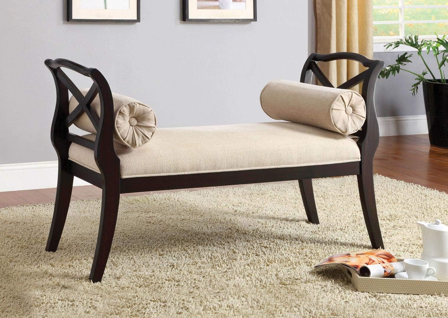 William's Home Furnishing Philipsberg Seating Bench, Espresso