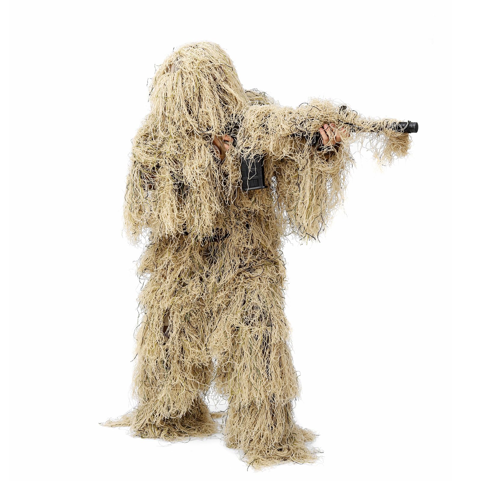Maizoon 5 in 1 Ghillie Suit 3 Stili di Vestiti mimetici Ideali per la Caccia Militare, Il cecchino, Il Softair e Il Paintball