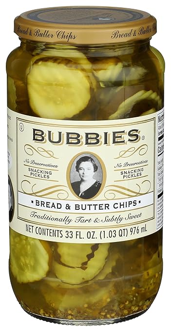 Bubbies, Pickles, Bread & Butter, 33 oz