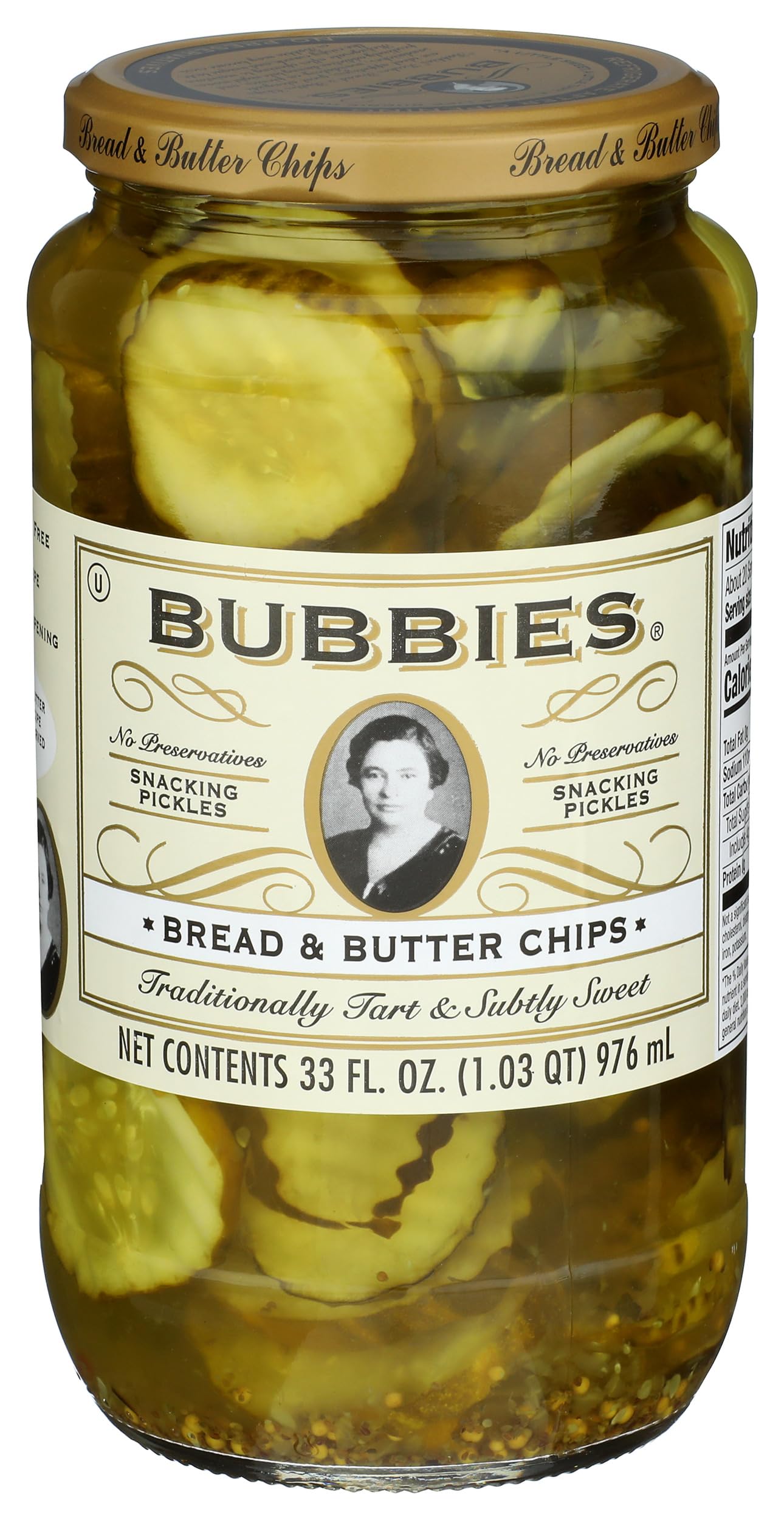 Bubbies, Pickle Chips Bread And Butter, , 33 Oz (Pack of 2)