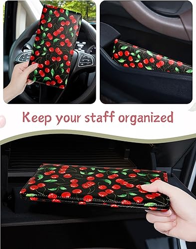 Vista 37 de Mymazn Soporte para registro y seguro de automóvil, organizador de cuero sintético con cierre magnético, soporte para documentos de automóvil