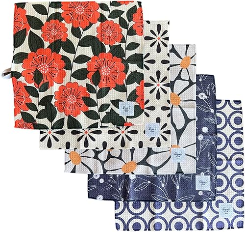 Miniatura 8 de Paños de microfibra con tejido de gofre, paquete de 5, altamente absorbentes, de secado rápido, paño de limpieza de microfibra suave de alta Negro