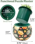 PieceRelax 3D Puzzle Planter - Oiseaux chantants et fleurs - Folklore danois, Pots de fleurs de décoration maison pour cactus intérieurs, pots de sucents [K1100]