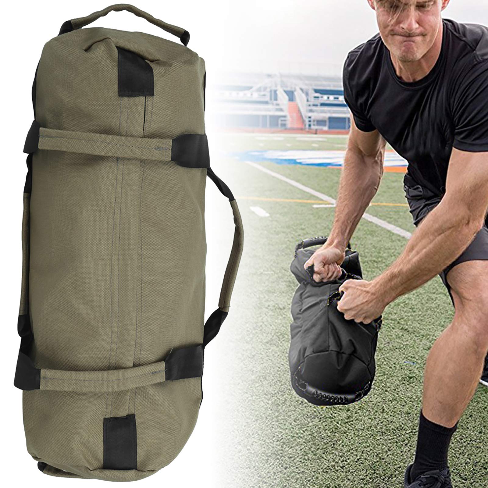 Fitness Power Bag para entrenamiento de fuerza, bolsa de de levantamiento ajustable, material de poliéster, Genericxp08ufhtso