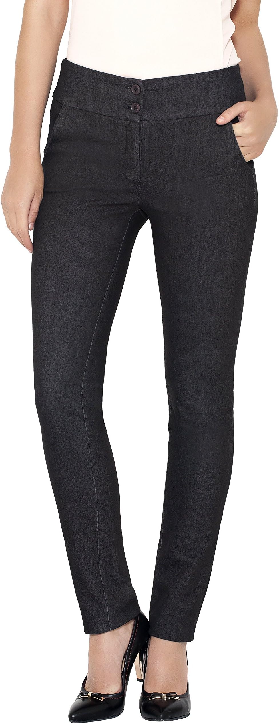 Mid-Rise Women Pants for Work - Comfortable, Stretchy and Not Expanded