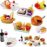 Vista 1 de 38 piezas de juguetes de comida en miniatura, accesorios para casa de muñecas en miniatura, juegos de miniaturas, alimentos pequeños para muñecas