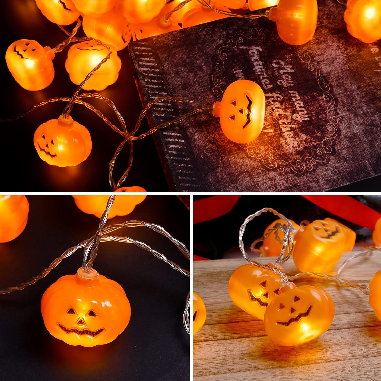 Buy Halloween Decorations 19 7ft 40 Led Pumpkin String Lights Halloween Decor Indoor Outdoor Clearance Halloween Lights Battery Operated For Home Garden Yard Decorations Holiday Lights Party Supplies Online In Indonesia B0915t7v7t