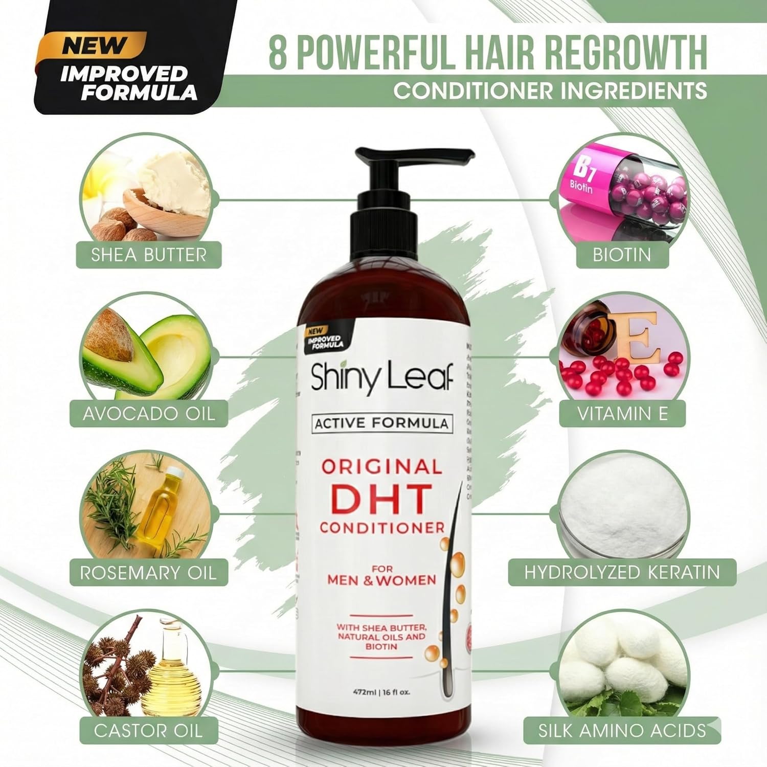 DHT Blocker Conditioner with Rosemary Leaf Oil for Hair Growth, Softer & Smoother Hair, Paraben & Sulfate Free, 16 oz - Image 5