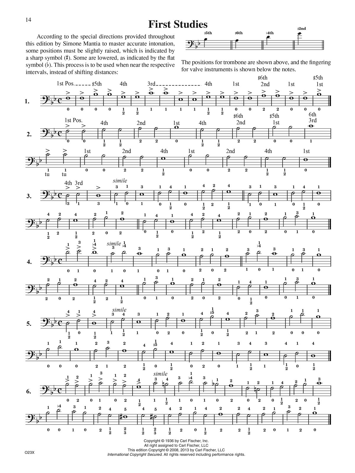 Method for trombone