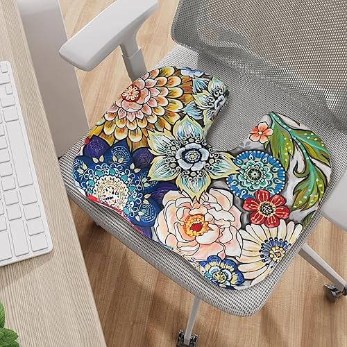 Miniatura 4 de Cojín ergonómico para aliviar el dolor de coxis, cojín de asiento de espuma viscoelástica para aliviar la presión, cojín de coxis para el dolor