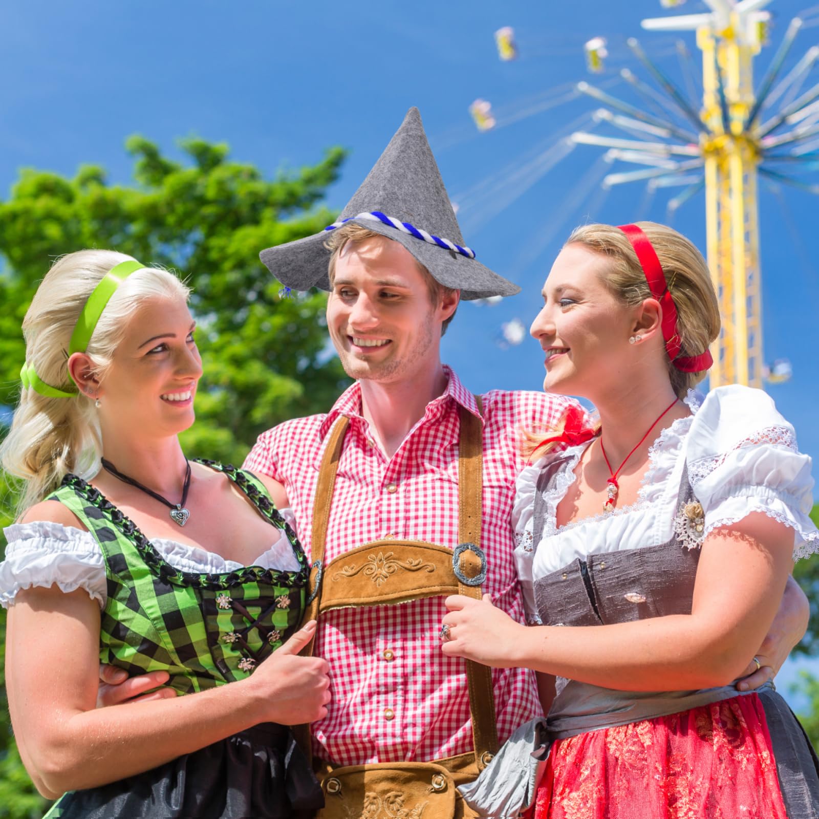 Seppelhut Oktoberfest, Volksfest traditional Bavarian hat, blue and white cord in one size, quantity: 1, 1 Items - Image 2