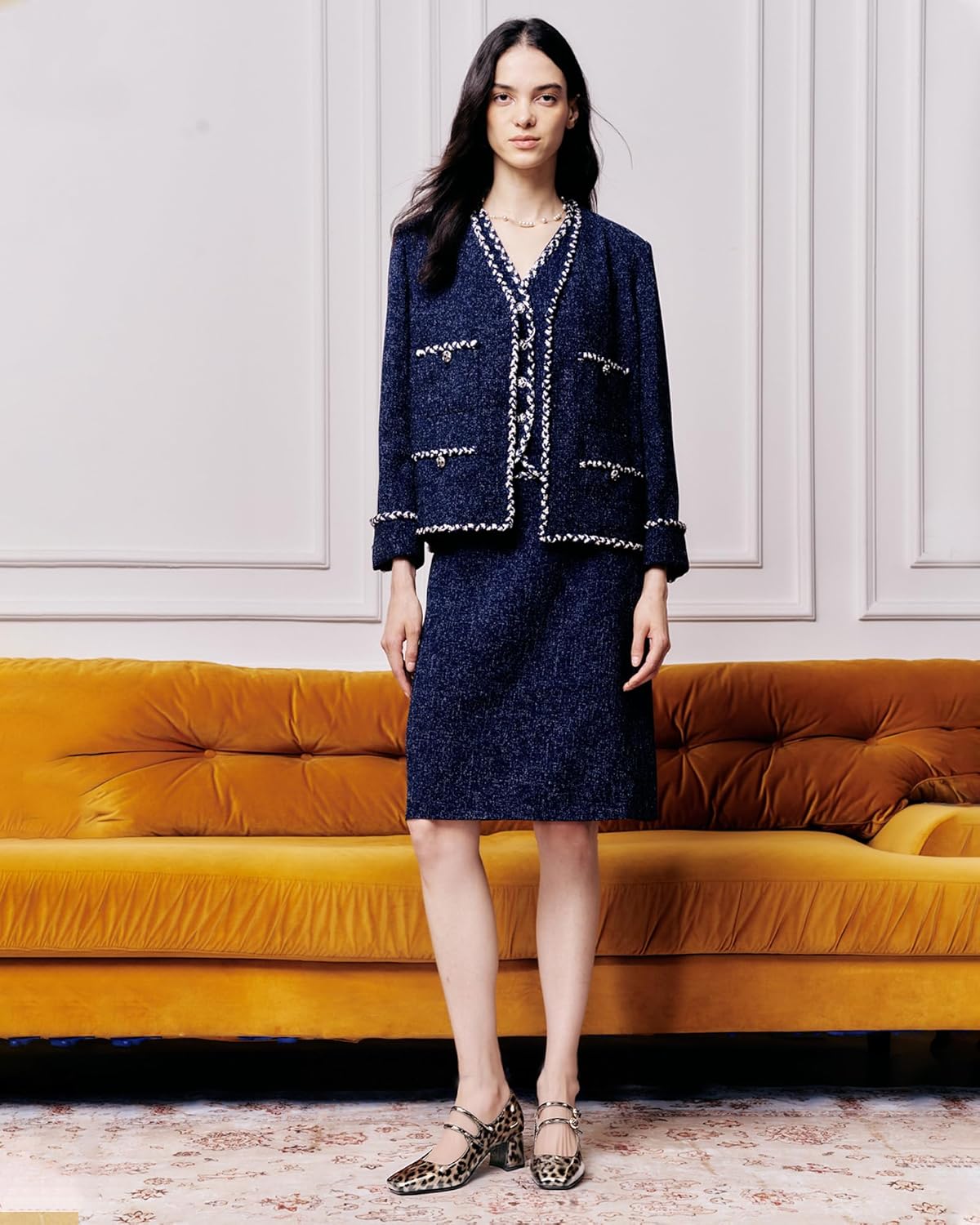 NEWBELLA Women's Mary Jane Pumps - Vintage Patent Leather Dress Shoes with Double Strap, Round Toe & 2" Chunky Heel for Office/Wedding - Image 2