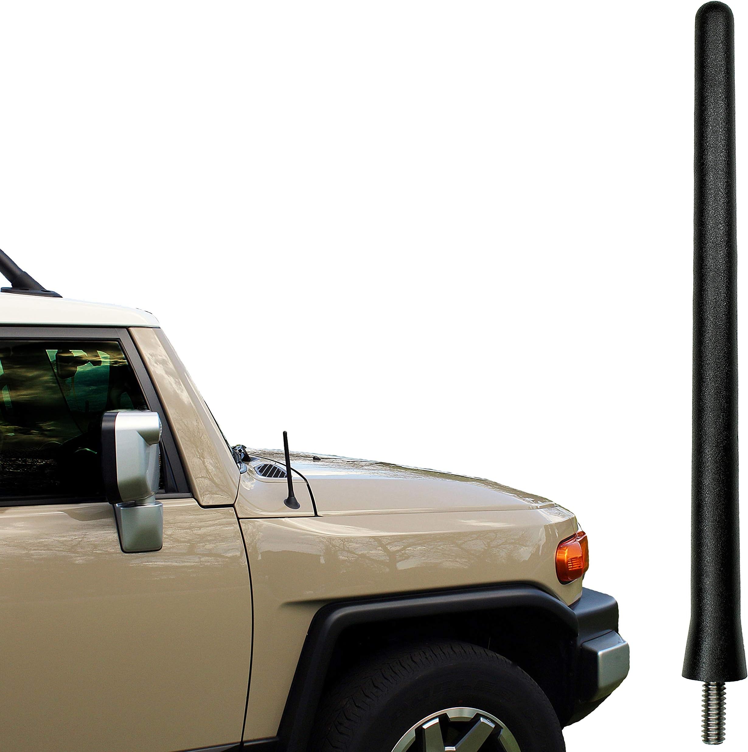 AntennaMastsRus "THE ORIGINAL" - 2007-2015 Toyota FJ Cruiser - 6 3/4" SHORT Custom Rubber Antenna - #1 RECEPTION SHORT ANTENNA
