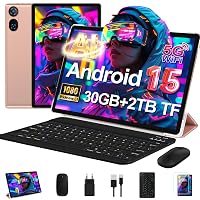 Tablet 10 Pollici Android 15 con 30 GB RAM+2TB ROM Espansione