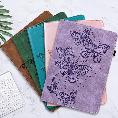 Miniatura 6 de Funda para Lenovo Tab P11 2nd Gen Case 11.5" (TB350FU  TB350XU) 2023, Emboss Butterfly PU Leather Folio Flip Stand Smart Case con Tarjeta Solts