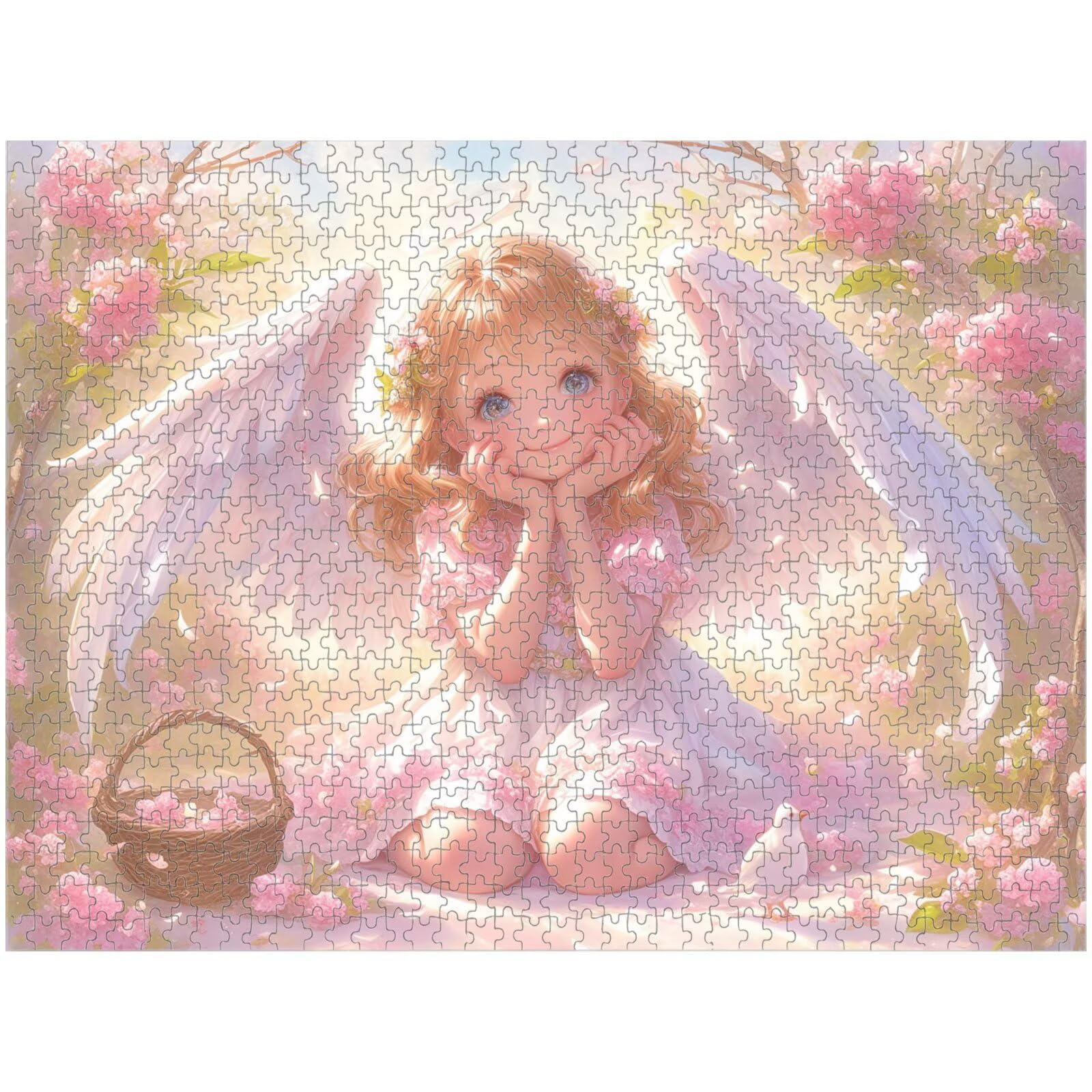 Puzzle 1500 Pezzi - Angelo & Fiore - Puzzle in Legno Durevole 1T#1056