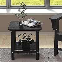 Vista 7 de SERWALL Double Adirondack - Juego de 6 mesas auxiliares rectangulares, color negro