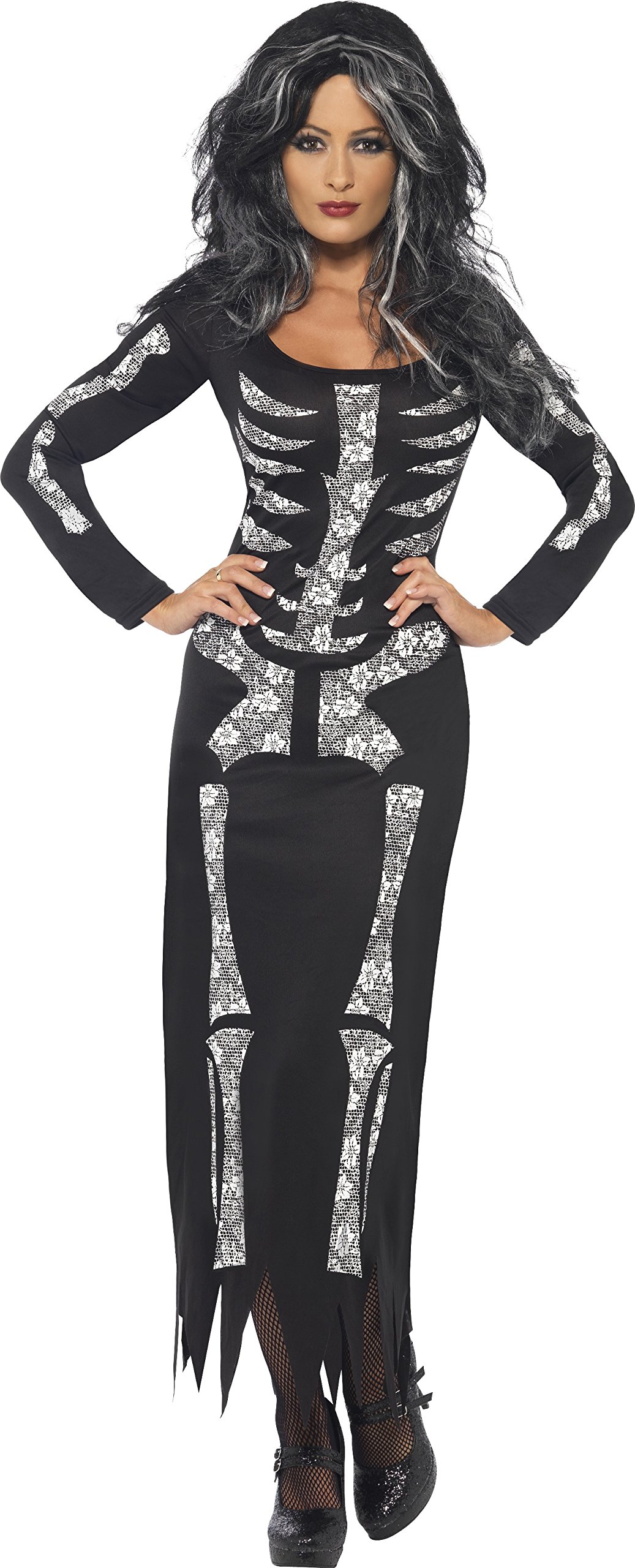 SmiffysWomens Skeleton Dress Halloween Costume