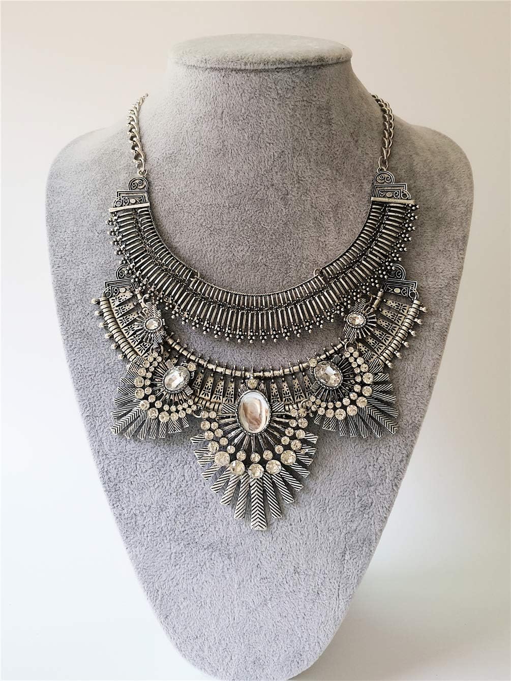 Retro Bohemian Ethnic Gypsy Tribal Boho Statement Necklace for Women