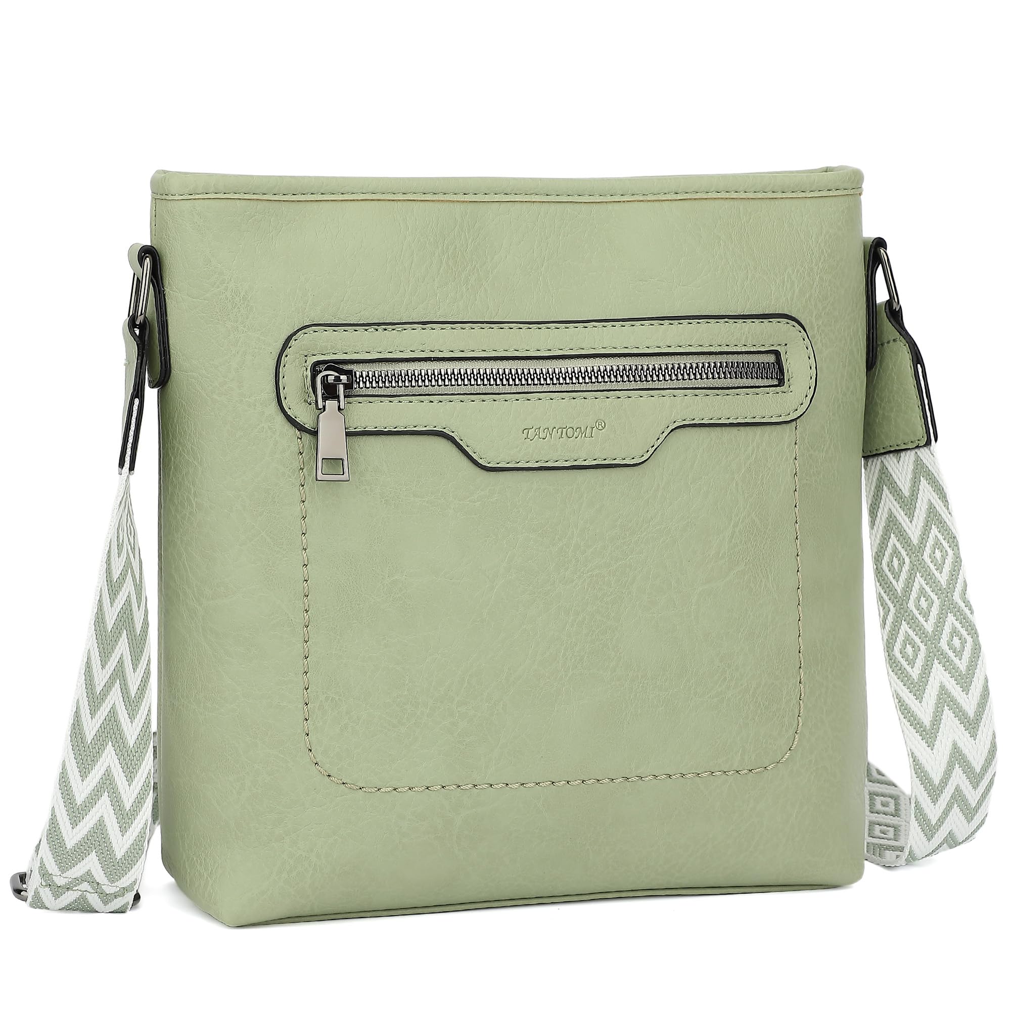TANTOMI Umhängetasche Damen, Handtasche Damen Leicht Schultertasche Damen, Taschen Damen für Verstellbarem Farbigem Riemen