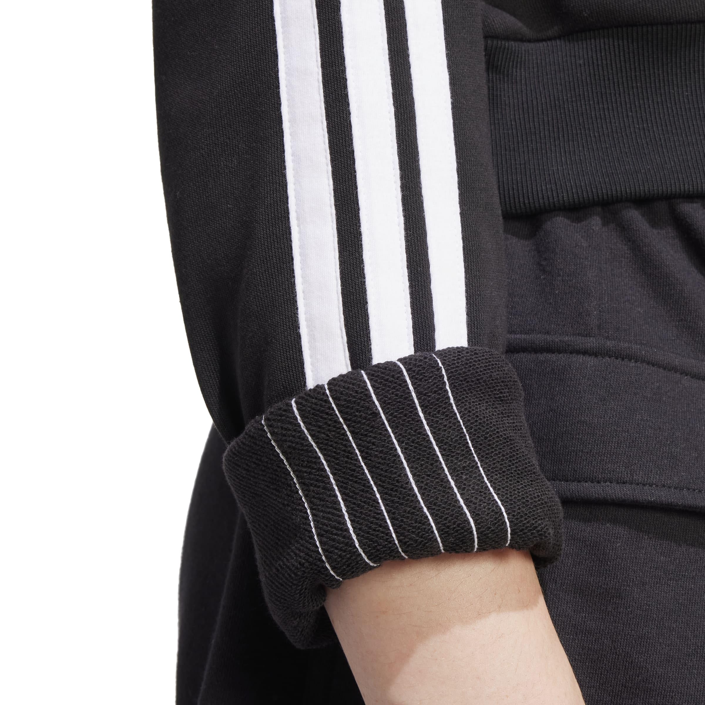 Adidas Mujer Essentials 3-Stripes French Terry Cropped Hoodie