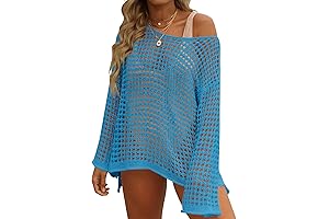 Women's Long Sleeve Crochet Hollow Out Shirt with Holes