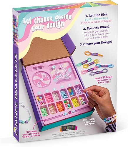 Miniatura 2 de Craft-tastic - Pulseras de oportunidad de bricolaje - Kit de manualidades para hacer pulseras de amistad con un spinner y dados - para niñas y niños