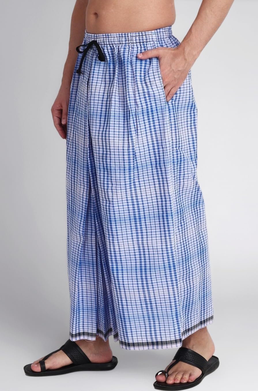 Gowri Tex Elastic Premium Lungi with Dual Packet Pack of 1