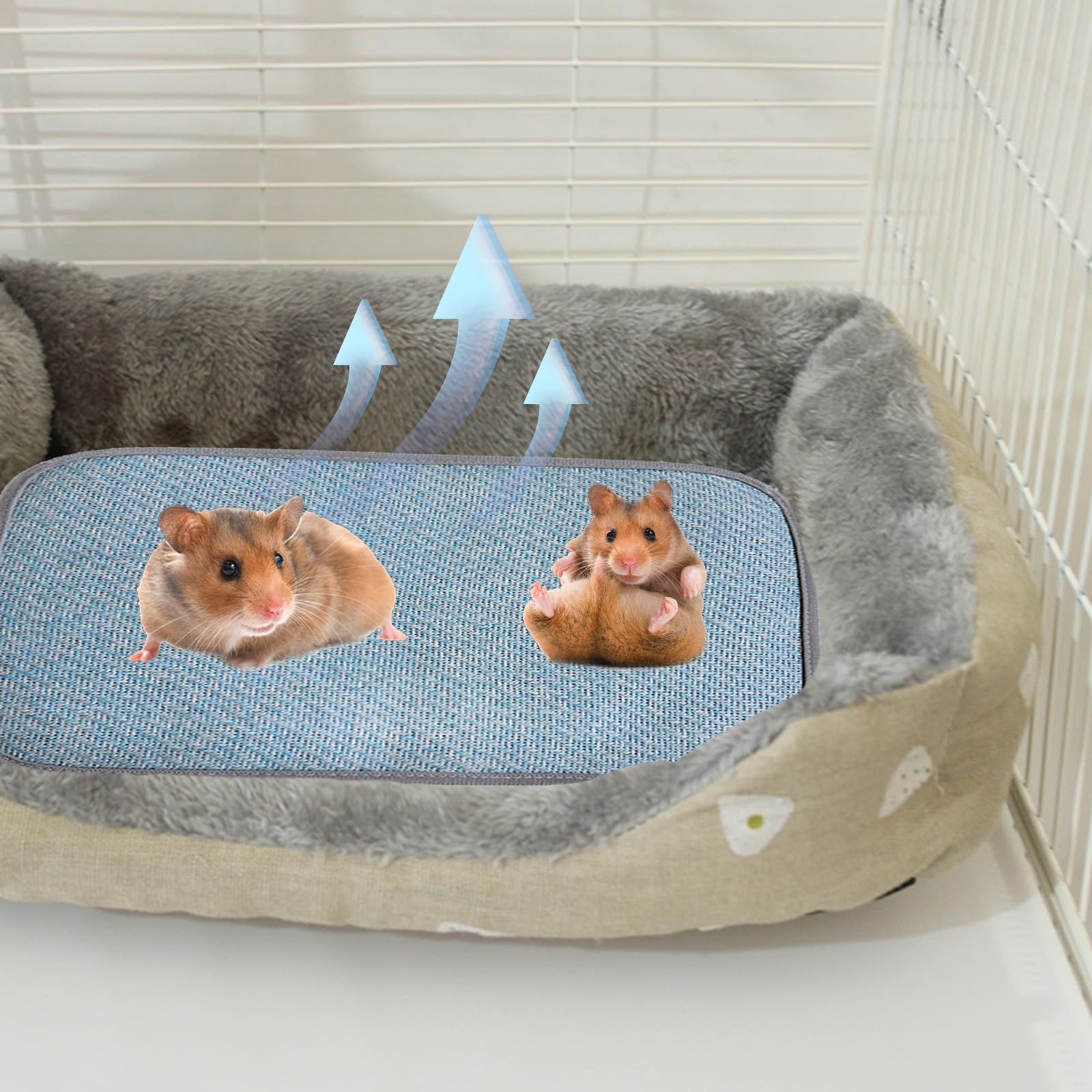 FOSDCIK 2 PCS Tappetino Refrigerante per Coniglio Cani, 30x20cm Piccoli Animali di Raffreddamento Mat, Tappeto Rinfrescante per Cani Gatti in Estate