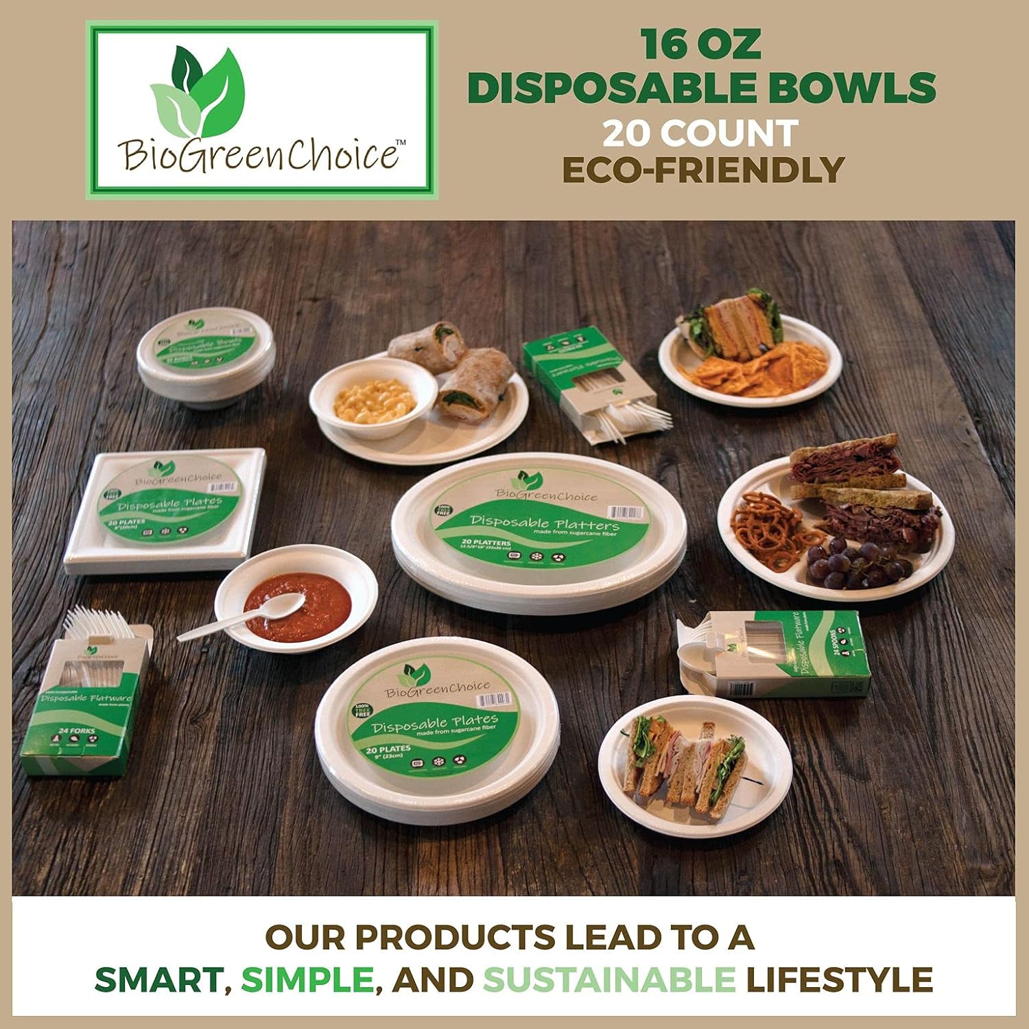 Uр Tо 50% оƒƒ BioGreenChoice Eco-Friendly White 16 oz. large Paper bowls (240 Count- bulk), Bagasse/Natural Sugarcane Disposable Soup Bowl ,Heavy-Duty bowls for Chili & Soup – Microwave safe