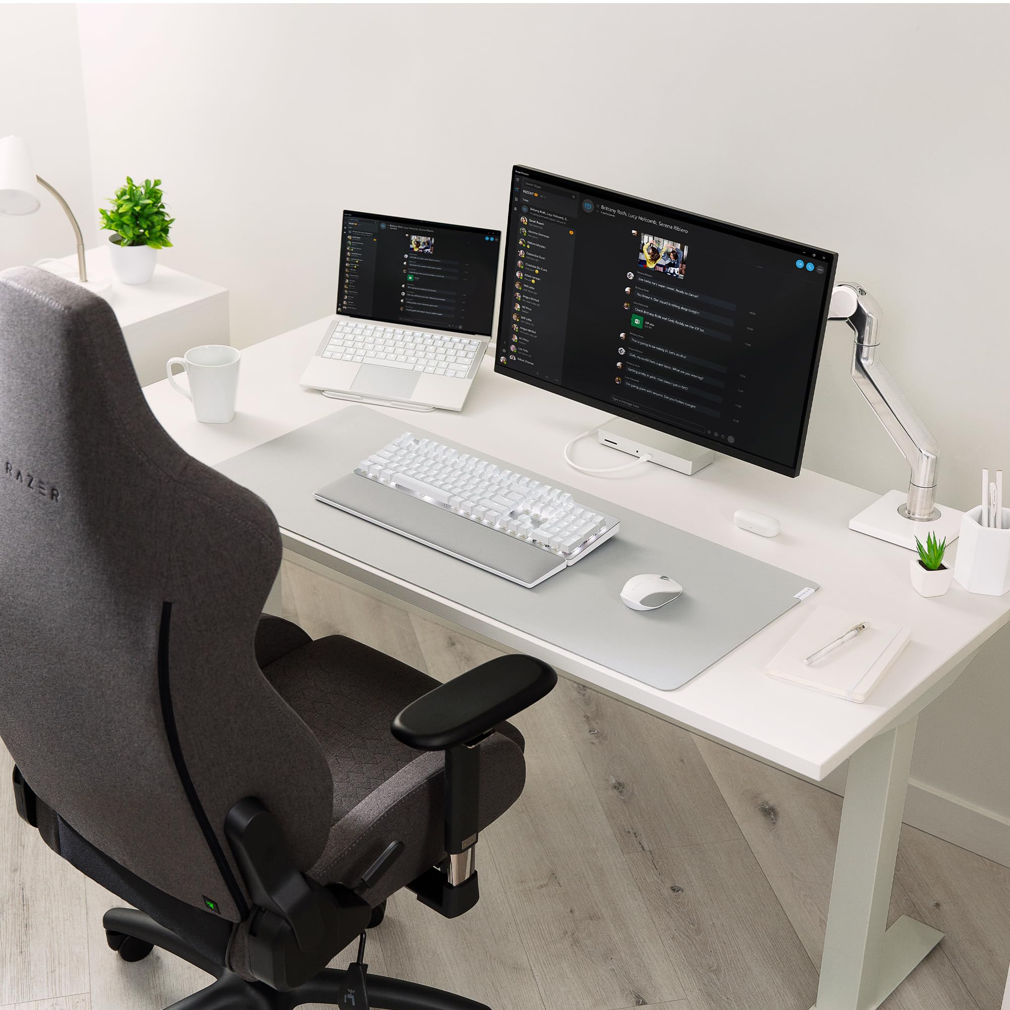 Razer Pro Glide XXL - Alfombrilla de ratón suave para la comodidad y la productividad en la oficina (superficie texturizada y antideslizante) Mercury