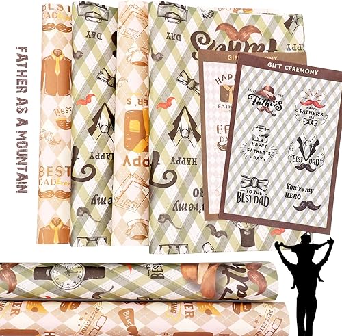 Miniatura 9 de Papel de regalo para el Día de la Madre, 6 hojas de papel de regalo floral rosa para el día de la madre, Acción de Gracias, aniversario, día de San