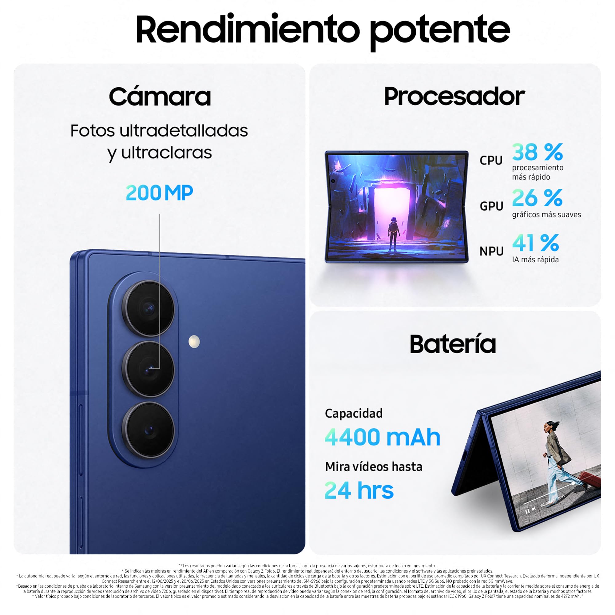 Samsung Galaxy Z Fold7 512GB - Galaxy AI, Ligero y Plegable, Pantalla Grande, Cámara 200MP, Memoria 12GB, Gris Plata, Garantía del Fabricante 3 Años + 1 año Extra (Versión Española)