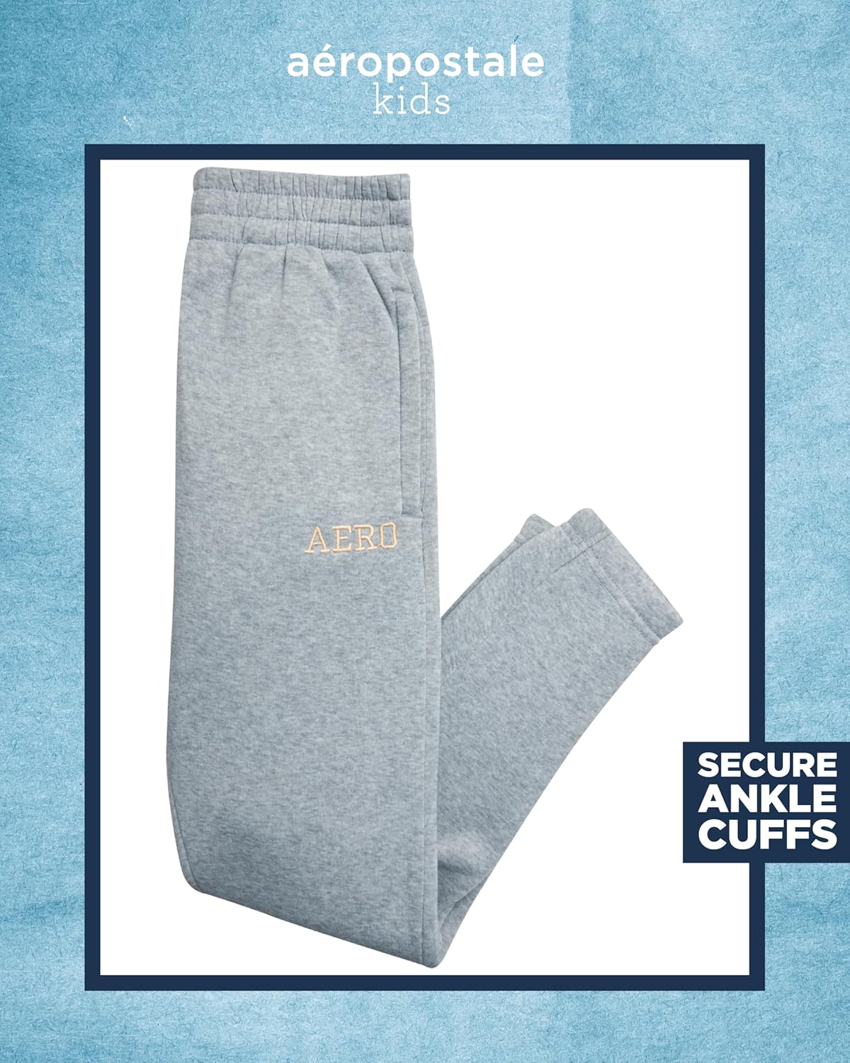 AEROPOSTALE Boys Joggers Set - 2 Piece Warm Sherpa Lined Pullover Hoodie and Jogger Sweatpants for Boys (Sizes: 8-12) - Image 6