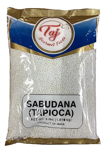 TAJ Sabudana (Sago Tapioca) Sabhudana, Sago, Sabudana Pearls, 4lbs