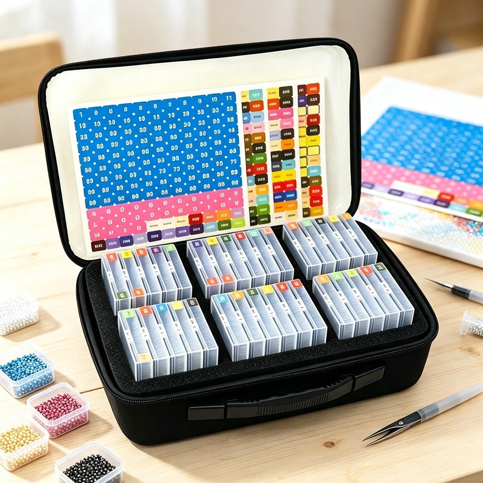 Contenitori porta dipinti con gemme Organizer a 32/64 Scomparti con | Case Porta Punte Fai Da Te Pittura Perlata per strass bulloni giocattoli gioielli puntinatu