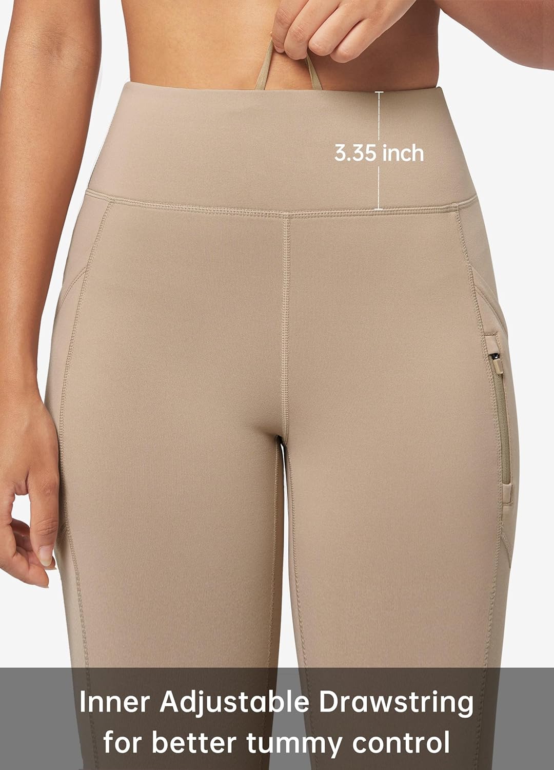 Willit Women's Fleece Lined Pants Thermal Leggings Winter Bootcut Yoga Pants Zipper Pockets Flare High Waist Water Resistant - Image 5