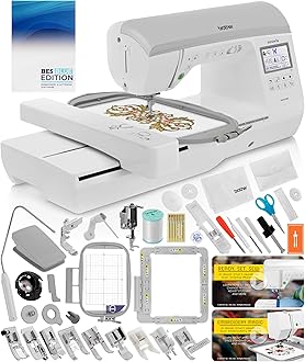 Brother NQ3550W Sewing & Embroidery Machine, 6" x 10" Field Size, 291 Sewing Stitches, Includes BES Lettering Software + Brother Magnetic SAMF180 Hoop + Mr. Vac & Mrs. Sew - Embroidery + Sewing Videos