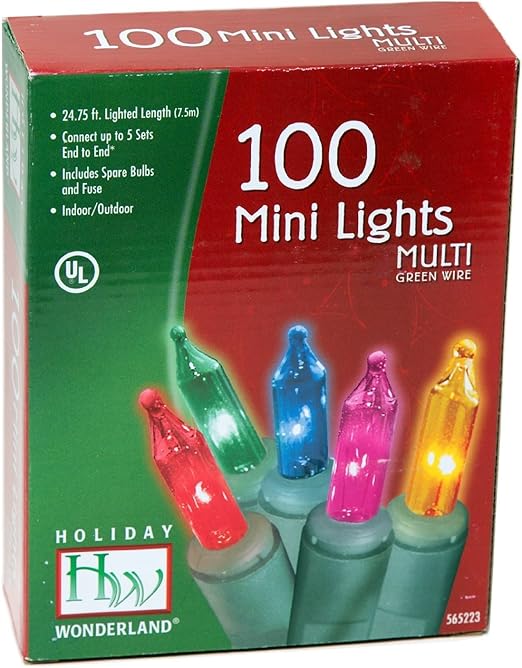 Holiday Wonderland 565223 100Count Multi Color Christmas