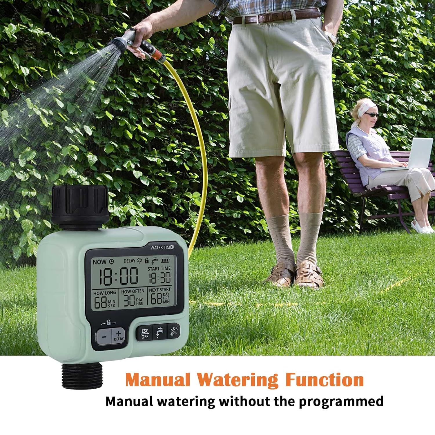 Johgee Water Timer manual watering function