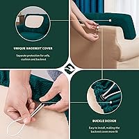 Vista 245 de CHUN YI - Funda elástica para sofá (7 piezas), funda para sofá de 3 plazas con tres respaldos y cojines separados con banda elástica, tela jacquard