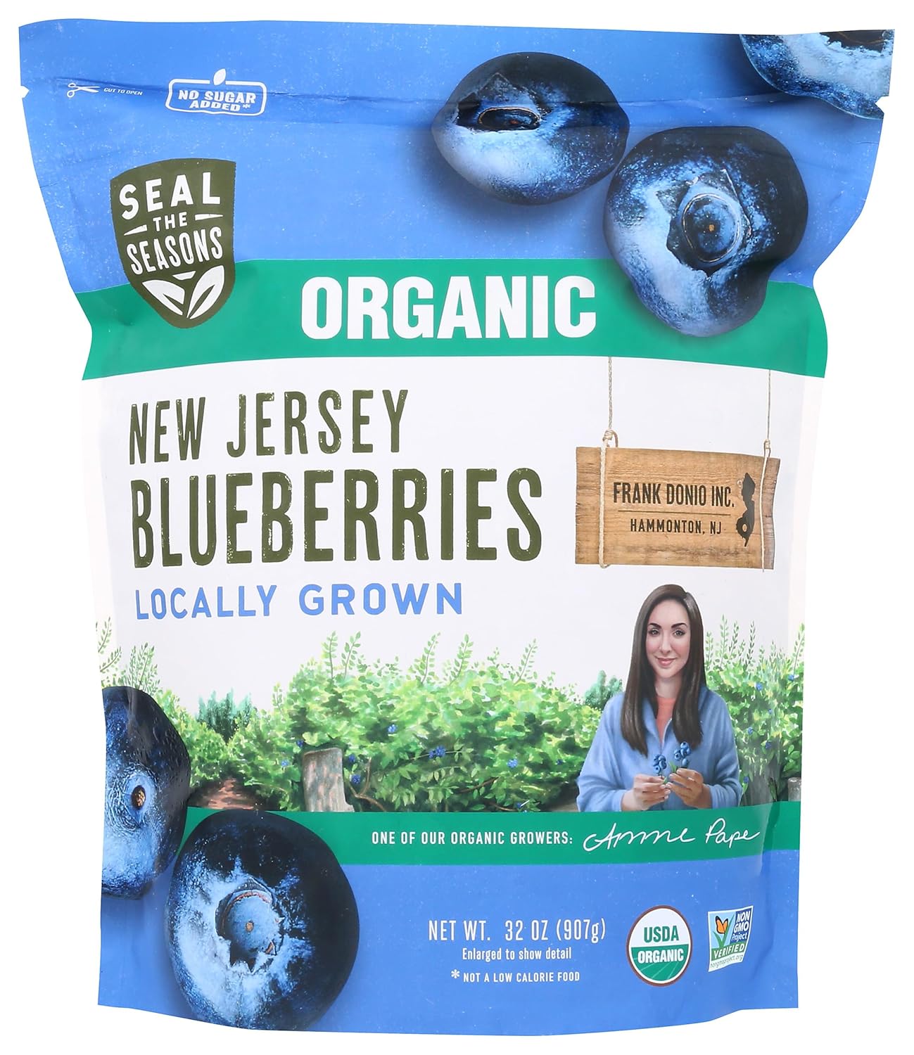 Seal the Seasons Organic New Jersey Blueberries Frozen 32 oz - Premium Organic Fruit