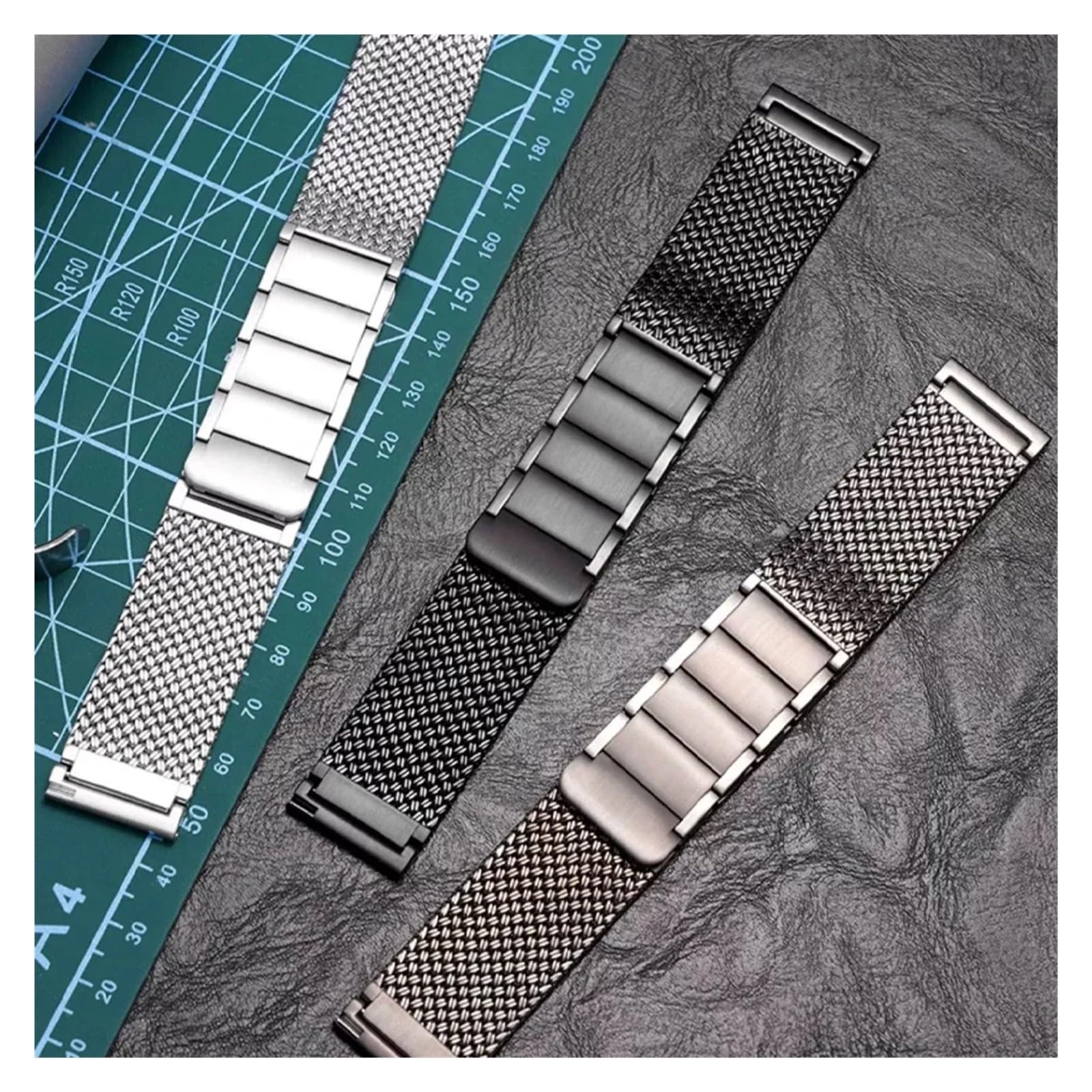 CZKE Bracelet magnétique en acier inoxydable compatible avec la plupart des montres de 22 mm