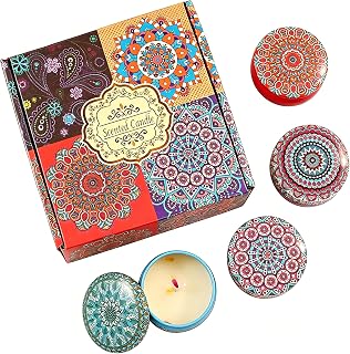 Mothers Day Gifts Scented Candle Gift Set Soy Candles for Home Scented, Vacation, Relaxation & Spa Birthday Gift for Women MOM (Daily Gifts, 4)