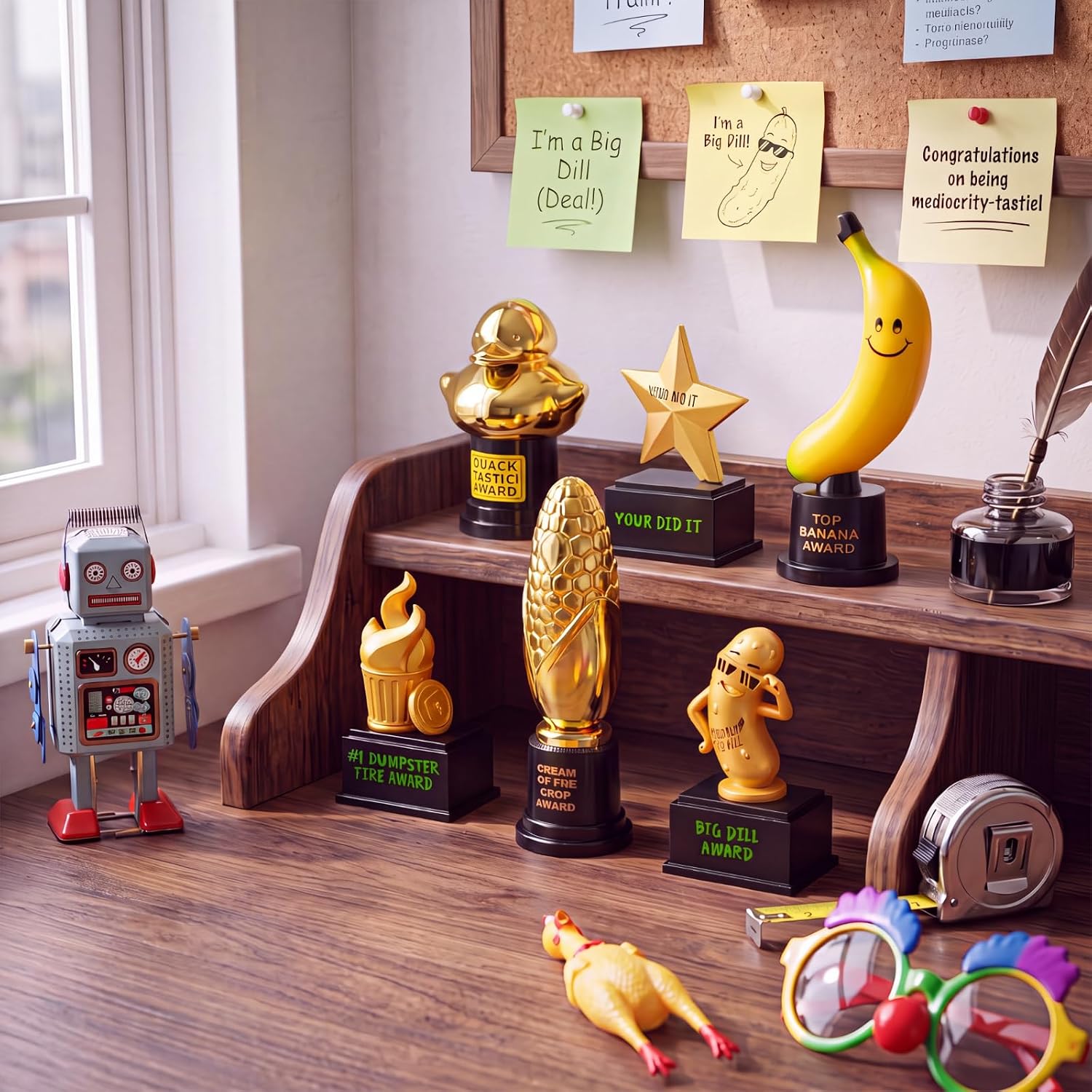 Pinkunn 6 Pcs Funny Trophy Award Set for Adults