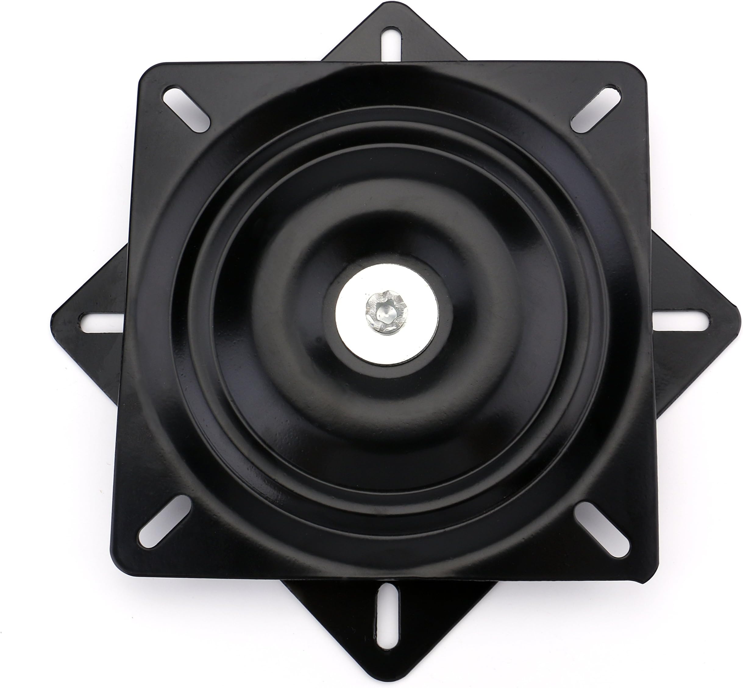 Fasmov 7" Heavy Duty Bar Stool Swivel Replacement Seat Swivel Base Bar Stool Swivel Plate, Black