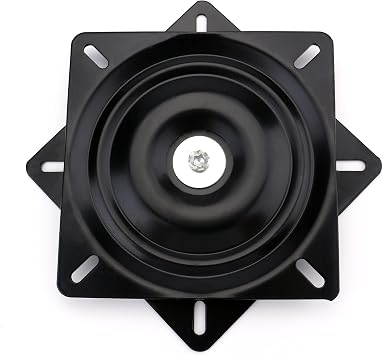 Fasmov 7" Heavy Duty Bar Stool Swivel Replacement Seat Swivel Base Bar Stool Swivel Plate, Black