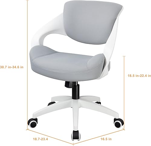 Miniatura 2 de Silla de oficina, silla de escritorio, silla de computadora, silla de oficina en casa con soporte lumbar, silla ergonómica de altura ajustable con