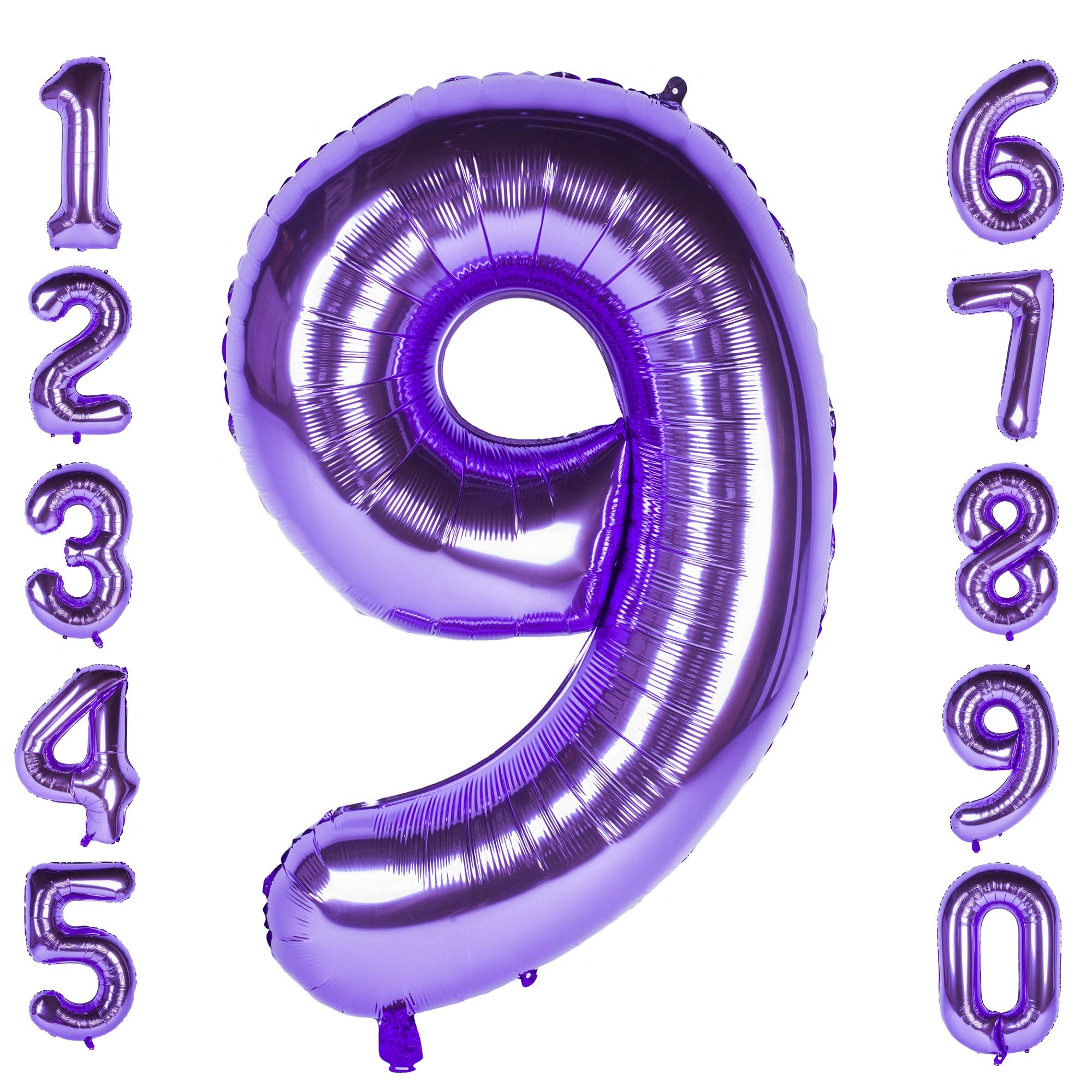 Red 0 balloon 40 Inch Giant Helium Foil Number 0 to 9 Red Balloon Birthday Wedding Party Digital Decorations (Number 0) — view 191